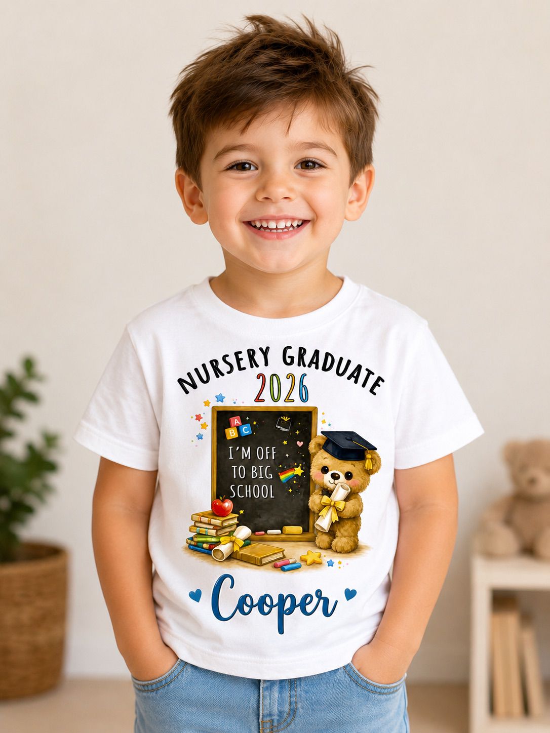 Nursery graduation Tshirt with personalisation
