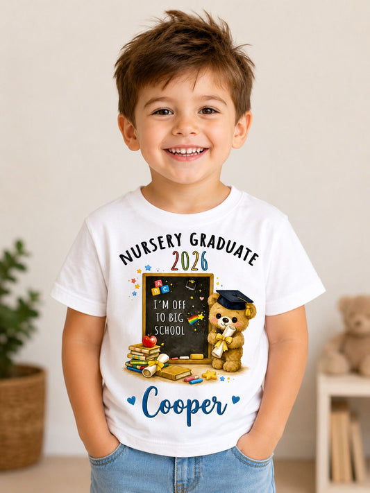 Nursery graduation Tshirt with personalisation