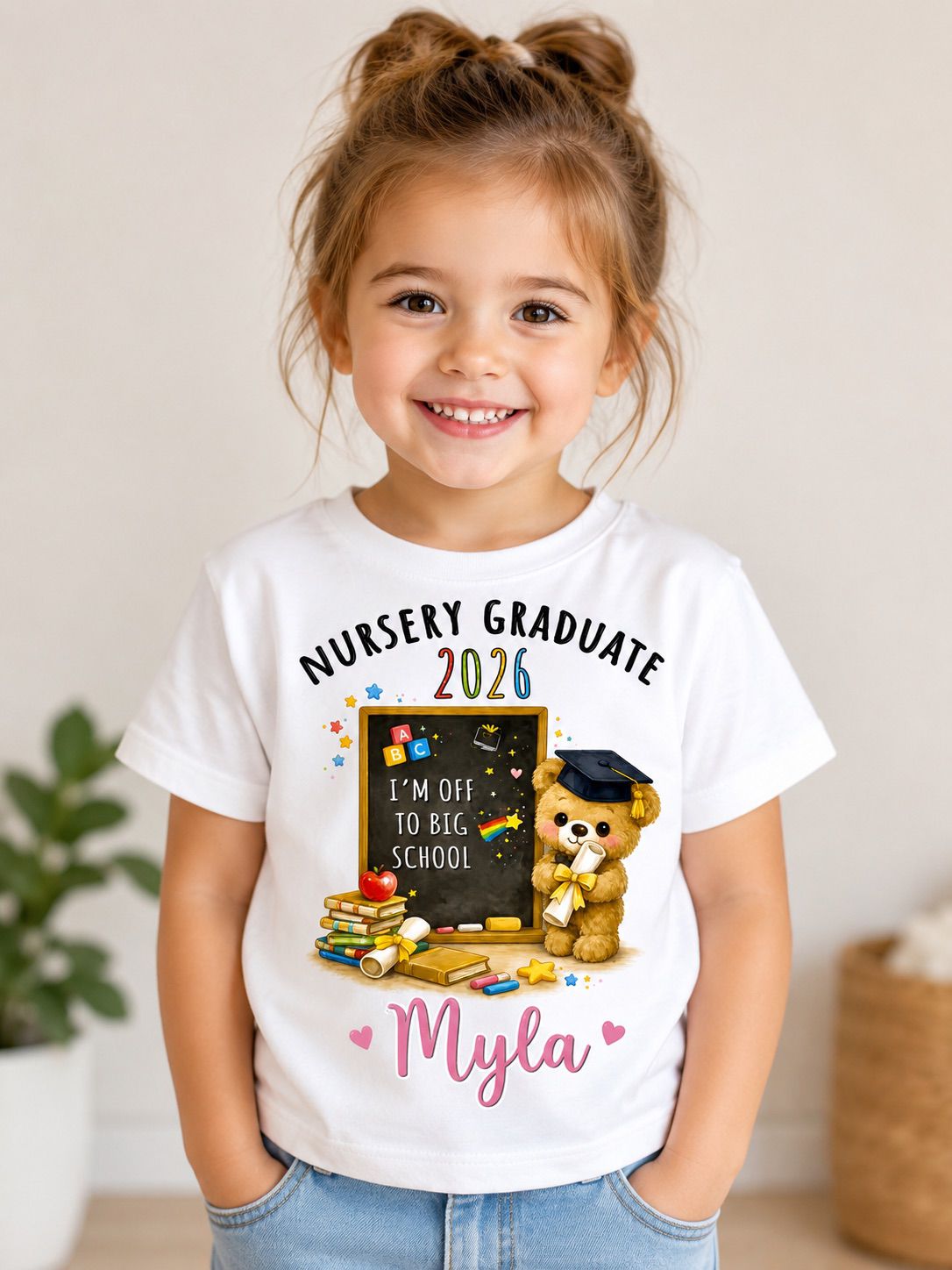 Nursery graduation Tshirt with personalisation