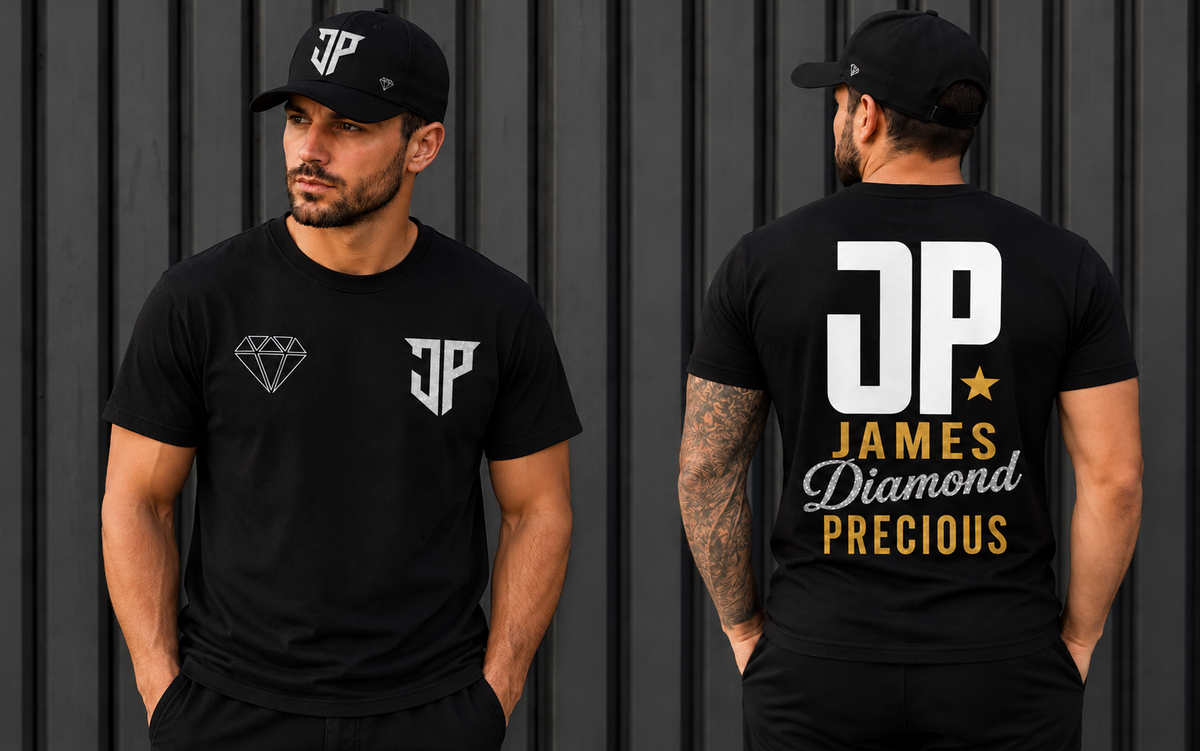James Precious t-shirt front and back